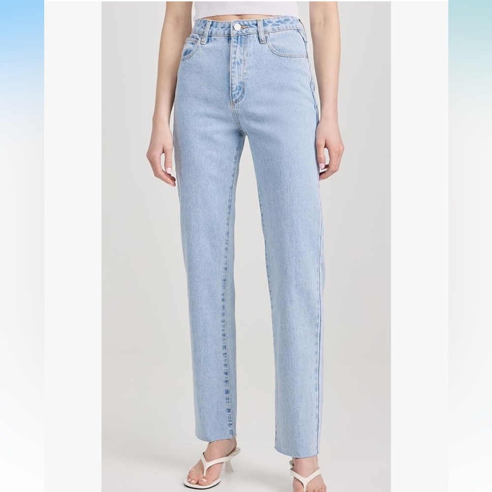 Abrand light wash straight jeans
